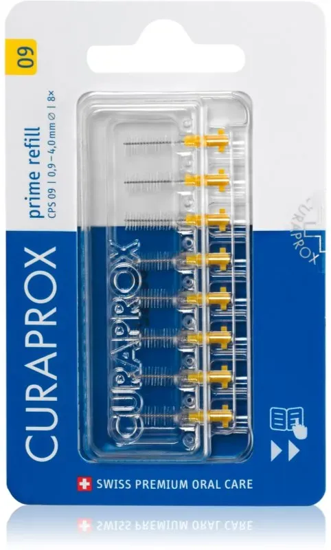 Curaprox Prime Refill Interdental-Ersatzbürsten in der Blisterverpackung CPS 09 0,9 - 4,0 mm 8 St.