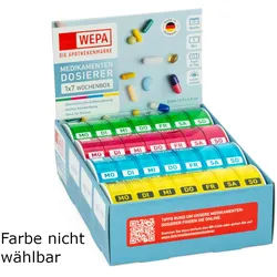WEPA 1x7 Wochenbox farbig sortiert UV-Schutz+
