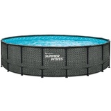 Summer Waves Pool Frame Dark Herringbone Print Elite 5,49 m x 1,22 m