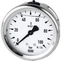 Riegler Glyzerinmano., CrNi-Stahl, G 1/4 hinten zentr., 0 -