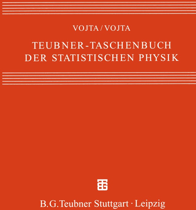 Teubner-Taschenbuch Der Statistischen Physik - Günter Vojta  Matthias Vojta  Kartoniert (TB)