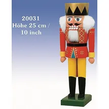KWO Nussknacker König 35 cm Holz rot/mehrfarbig