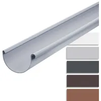 Inefa Dachrinne halbrund 200cm PVC, NW 125 Grau Dachentwässerung