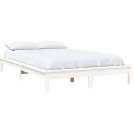 vidaXL Massivholzbett 180 x 200 cm Weiß