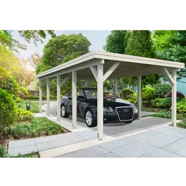 Palmako Karl Einzel-Carport 315 x 732 cm Weiß lackiert