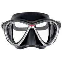 Hollis Maske M-3, schwarz, 205.4700.07, Schwarzer Rahmen mit schwarzem Silikon