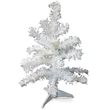 Noor Künstlicher Weihnachtsbaum weiß 30cm Weihnachtsdeko Tannenbaum Christbaum Tanne