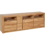 Home Affaire Lowboard HOME AFFAIRE "Silkeborg", braun (eiche teilmassiv), B:160cm H:55cm T:35cm, Holz teilmassiv, Sideboards, Lowboard, Breite 160 cm