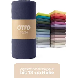 OTTO home Spannbettlaken Physalis Jersey 140 x 200 cm marine