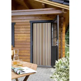 CONACORD Streifenvorhang Türvorhang 90 x 200 cm Braun-Beige