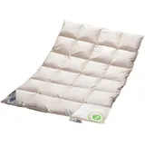 VitaSchlaf Vitaschlaf® Bio-Luxe-KBA W4 MEDIUM GANZJAHRESDECKE Organic 100% GÄNSE Daunendecke Deutsche Qualität (135 x 200 cm)