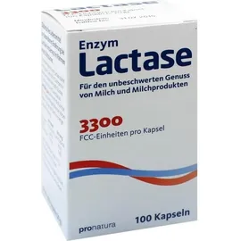 Pro Natura Gesellschaft für gesunde Ernährung mbH Lactase 3.300 FCC 200 mg Kapseln 100 St