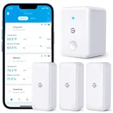 goveelife WLAN Hygrometer Thermometer Innen 3 Pack, Smart Temperatur und Luftfeuchtigkeitsmesser mit App Benachrichtigung und Datenspeicherung, geeignet für Gewächshaus, Weinkeller