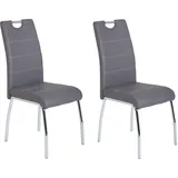 Hela Susi S Esszimmerstuhl, 2er Set 2 Stk.2 oder 4 Stück, mit Griff, grau
