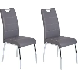 Hela Susi S Esszimmerstuhl, 2er Set 2 Stk.2 oder 4 Stück, mit Griff, grau