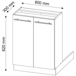 Vicco Kochinsel Fame-Line 60 x 82 x 70 cm Grün-Gold