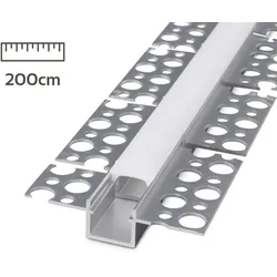 LED Trockenbau U-Einbau-Profil flexibel inkl. Silikon Abdeckung - Länge: 200cm
