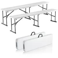 Vevor 2 x Klappbank Bierbank Gartenbank Campingbank Faltbar Camping