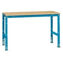 Manuflex Grundtisch UNIVERSAL Standard, Tischplatte Multiplex, 1500x800, lichtblau