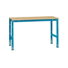 Manuflex Grundtisch UNIVERSAL Standard, Tischplatte Multiplex, 1500x800, lichtblau
