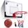 Goplus Basketballkorb, mit Ring und Netz, Basketballboard, Basketballbrett, Basketballring an der Tür