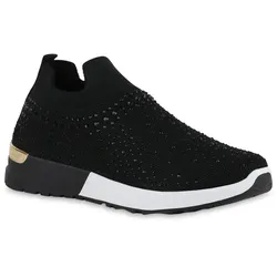 Damen Slip Ons in Schwarz