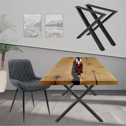 Tischgestell | Schwarz | X-Design | 60x72cm | X-Design | Kreuzgestell