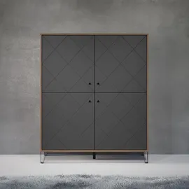 trendteam Montez 123 x 136 x 40 cm Grau/Eiche