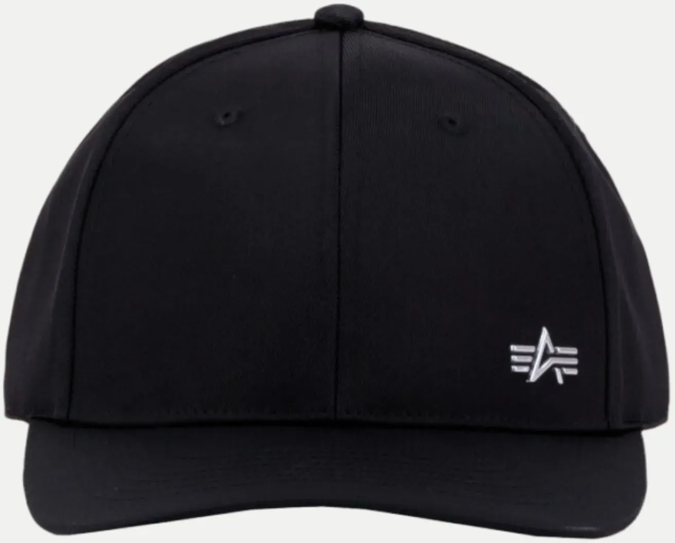 Cap mit Metall-Label Schwarz