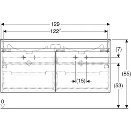 Geberit Renova Plan 130x62,2x48cm, Kor/Fr. la. mt/WT weiß