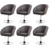 MCW Esszimmerstuhl F19 6er-Set Kunstleder Grau