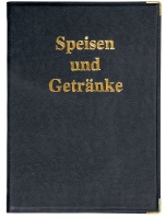 Sigel Speisekarten-Mappe mit Goldprägung, Menükarte für Restaurants und Bistros, für A5