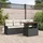 vidaXL Garten-Sofa-Set mit Speicher 5 pcs Schwarz Poly Rattan