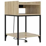 vidaXL Nachttisch mit Regal Sonoma-Eiche 40 x 40 x 61 cm Holzwerkstoff