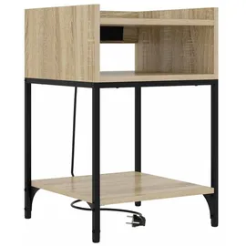 vidaXL Nachttisch mit Regal Sonoma-Eiche 40 x 40 x 61 cm Holzwerkstoff