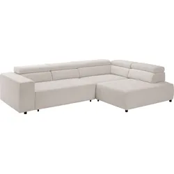 Ecksofa EXXPO - SOFA FASHION "VITTORIO", beige, B:308cm H:73cm T:203cm, Sofas, inkl. Kopfteil- und Sitztiefenverstellung, wahlweise mit Bettfunktion