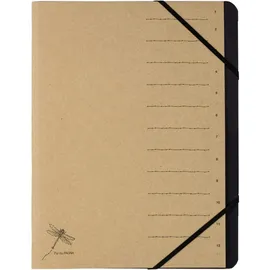 Pagna Ordnungsmappe Pur 12 Fächer braun, 1 St.