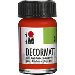 Marabu 140139030 Marabu Decormatt Acryl Zinnoberrot hell 030, 15 ml