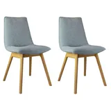 Andas Esszimmerstuhl »Ramon« (Set) 2 Stk.mit Massivholzbeinen, verschiedene Stoffe blau