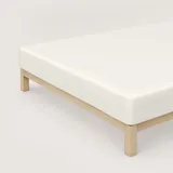 Schlafgut Spannbetttuch Pure aus Bio Baumwolle 180x200 - 200x220 cm | off-white - weiß