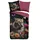 Muller Textil Borra Blumen Schwarz/Rosa 135 x 200 cm + 2 x 80 x 80 cm