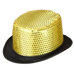 Goldener Pailletten Zylinder Classic - OS
