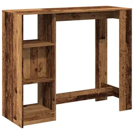 vidaXL Bartisch mit Regal 124 x 46 x 103,5 cm Braun