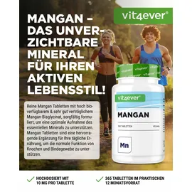 Vit4ever Mangan 10 mg Tabletten 365 St.