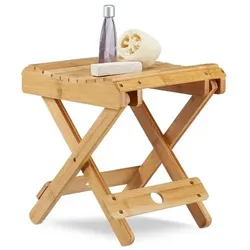 relaxdays Bambushocker zum Klappen