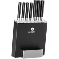 Klarstein Kitano - Messer-Set Messerblock, 8-teilig, Präzisionsklingen, Rostfreier Edelstahl,