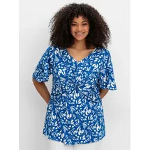 sheego Tunika in kobalt-gemustert | Gr.: 42