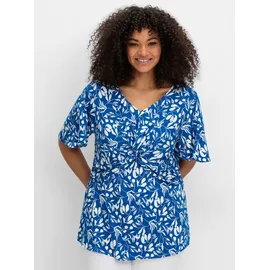 sheego Tunika in kobalt-gemustert | Gr.: 42