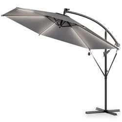 LED Solar Ampelschirm Mali Anthrazit Ø350cm UV-Schutz 80+