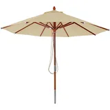 MCW Gastronomie-Holzsonnenschirm MCW-C57 Ø 300 cm creme